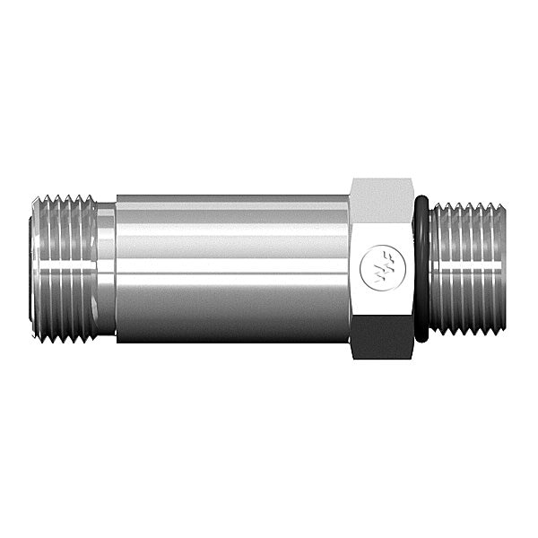 World Wide Fittings Male Flat Face O-Ring to Male O-Ring Boss Adjustable Stud Straight - Long 4316X08X08 - main